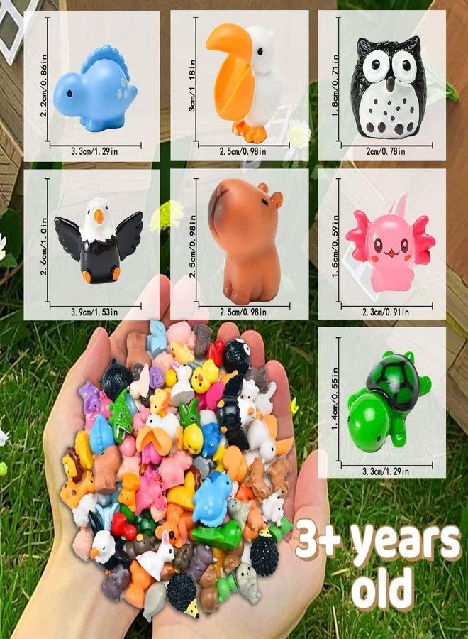 PAPPYN-A 50 Pcs Mini Resin Animal Tiny Resin Animals Figurines Bulk Miniature Little to Hide Small Animal Figures Bulk for Micro Fairy Party Favors Garden Landscape Accessories Dollhouse Crafts Decor - Image 2